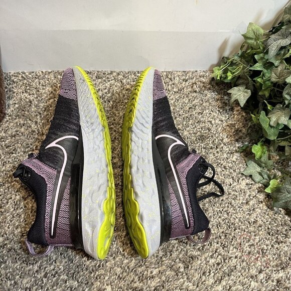Nike Shoes React Infinity Run Flyknit 2 Purple Joker Black Running Womens Sz 8 - Picture 6 of 10